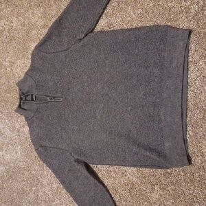 Claiborne Charcoal Gray Quarter Zip Sweater 2XLT